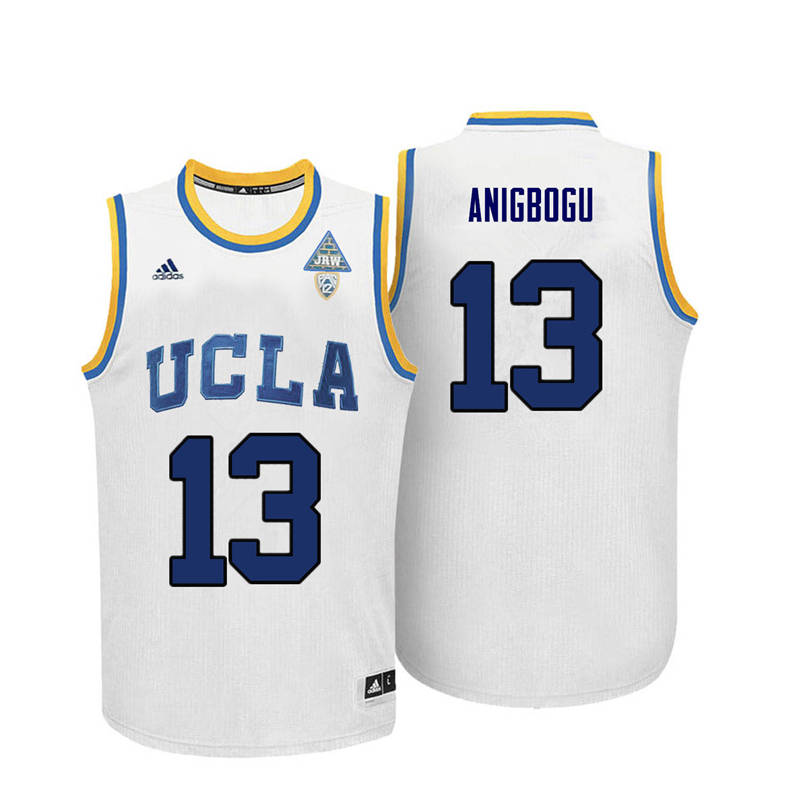 Men UCLA Bruins #13 Ike Anigbogu College Basketball Jerseys-White - Click Image to Close